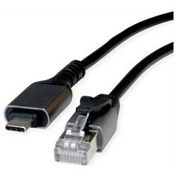 VALUE USB-C zu Gigabit Ethernet Konverterkabel, schwarz, 1 m 12.99.1165