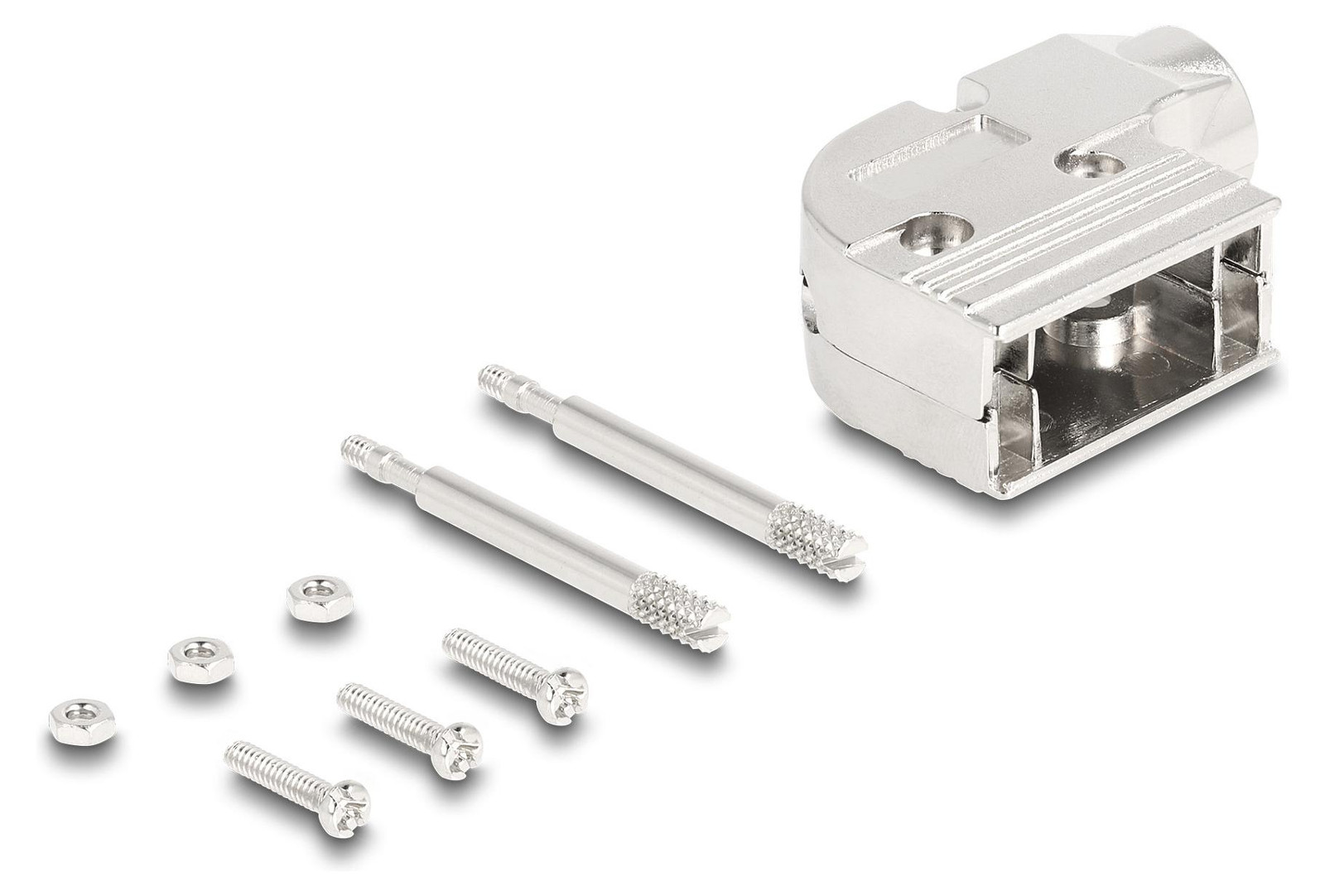 Delock behuizing voor 9-polige D-Sub connector met 90 graden geknikte aansluiting