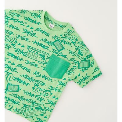 T-Shirt IDO "BABY BOY SUMMER T-SHIRT", Jungen, Gr. 122, grün, grün, 100% Baumwolle, Shirts T-Shirt
