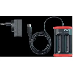 Auction, Schraubenzieher, Ladegerät für Akku Typ 18500 Li-Ion mit USB und Eurostecker (41915)