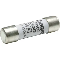 Hager LF316G Zylindersicherungen für industrielle Anwendungen 10x38mm gG 16A 500V AC 120kA