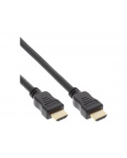 InLine HDMI mit Ethernetkabel S bis S 30 cm Dreifachisolierung Schwarz geformt 4K Unterstützung (17533P)