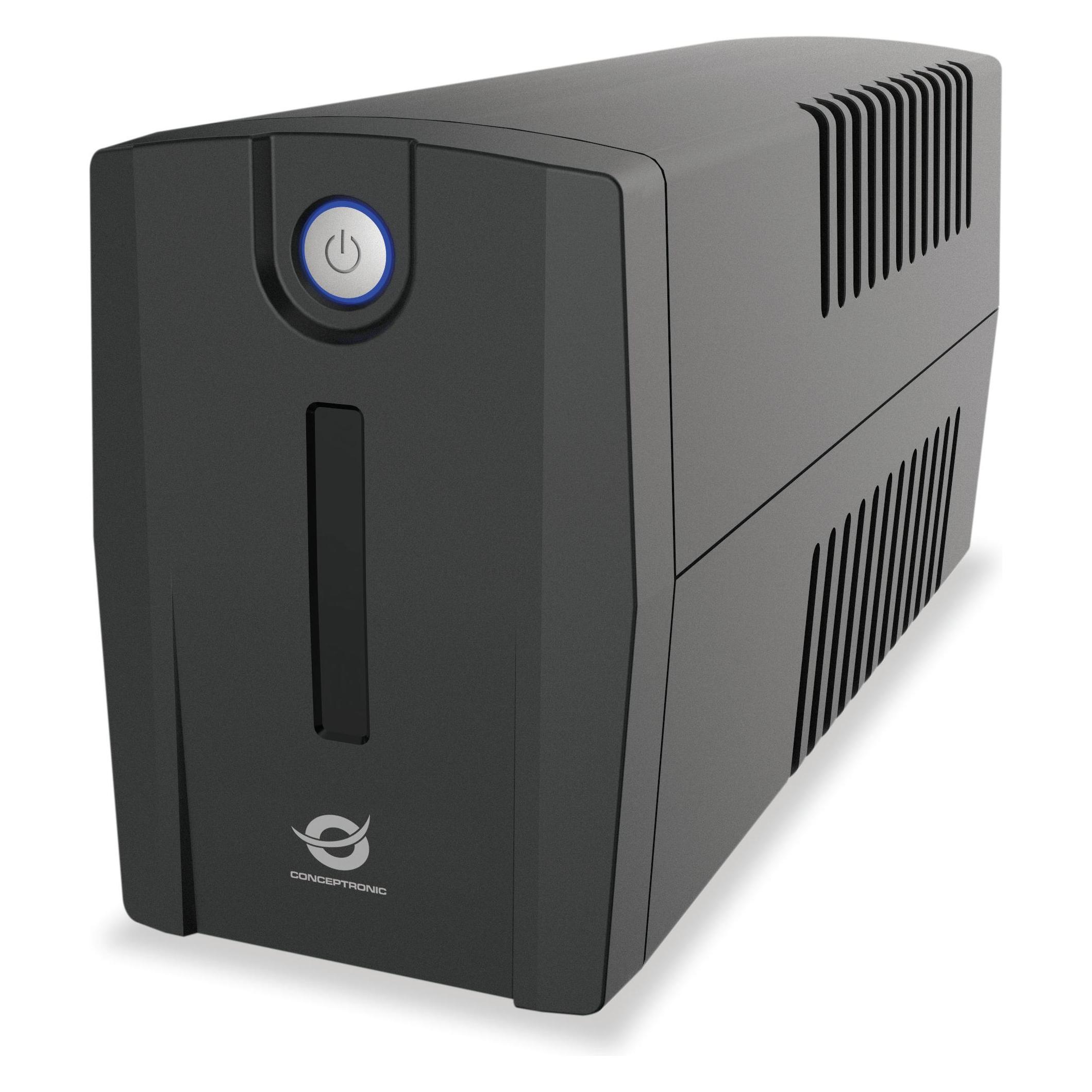 Conceptronic ZEUS UPS 650VA 2xSchuko Socket (650 VA, 360 W, Line-Interaktiv USV) (ZEUS01ESP)