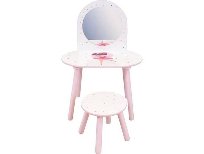 Coiffeuse avec tabouret - Danseuse Ballerine - FUN HOUSE - H.48 X L.60 X P.40 / H.27 X L.28 X P.28 cm