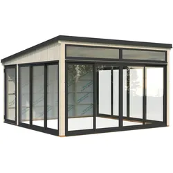 Palmako Glashaus Saga 16,6 m2 Slide naturbelassen
