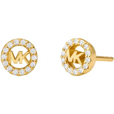 Paar Ohrstecker MICHAEL KORS "Schmuck Geschenk Silber 925 Ohrringe PREMIUM", gold (gelbgoldfarben, kristallweiß, kristallweiß), Ohrringe, Damen, 6,5mm, Silber 925 (Sterlingsilber), mit Zirkonia (synth.)