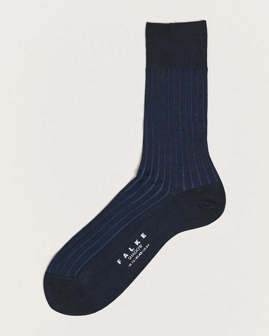 Falke Shadow Stripe Sock Navy men 43-44 Blå