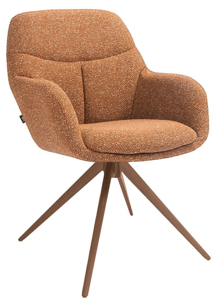 Kick Collection draaistoel Abel - Terracotta - Gestructureerde stof