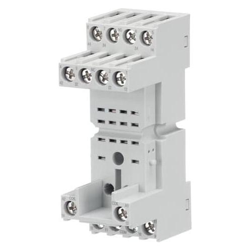 ABB Relaissockel zur Verwendung mit CR-M-Schnittstellenrelais CR-M, DIN-Hutschiene (Relaissockel) (1SVR405651R3000 CR-M4SS)