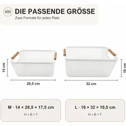 Relaxdays, Aufbewahrungskorb, 6-tlg. Aufbewahrungskorb-Set (32 cm)