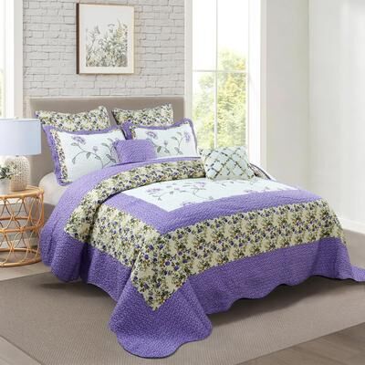 Home Soft Things Serenta Oversized Saigon 7 Piece Bedspread Set, Queen and King