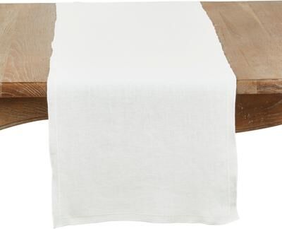 Saro Lifestyle Stonewashed Overlock Edge Table Runner