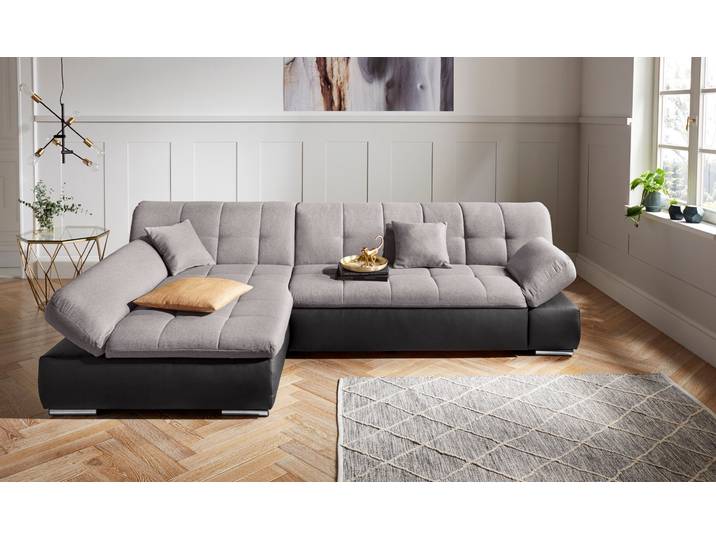DOMO collection MONA 297x173 cm, modern & komfortabel, optional mit Komfortfunktionen whlw. mit Bettfunktion, L-Form