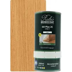 Rubio Monocoat Set Oil Plus 2C Pure (Transparent) 1300ml (A+B) - 1300ml [52m2]