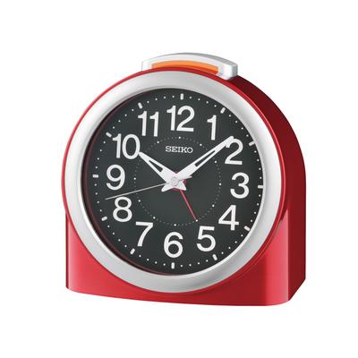 Quarzwecker SEIKO, rot, Wecker, Wecker, Beleuchtung, Schlafzimmer, durchlaufende Sekunde, Piepalarm