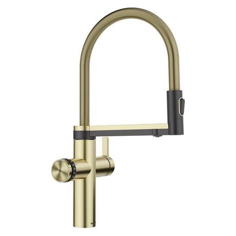Blanco CHOICE Icona | Edelstahl satin gold | Hochdruck | Multifunktionales all-in-one Wassersystem | (527658)