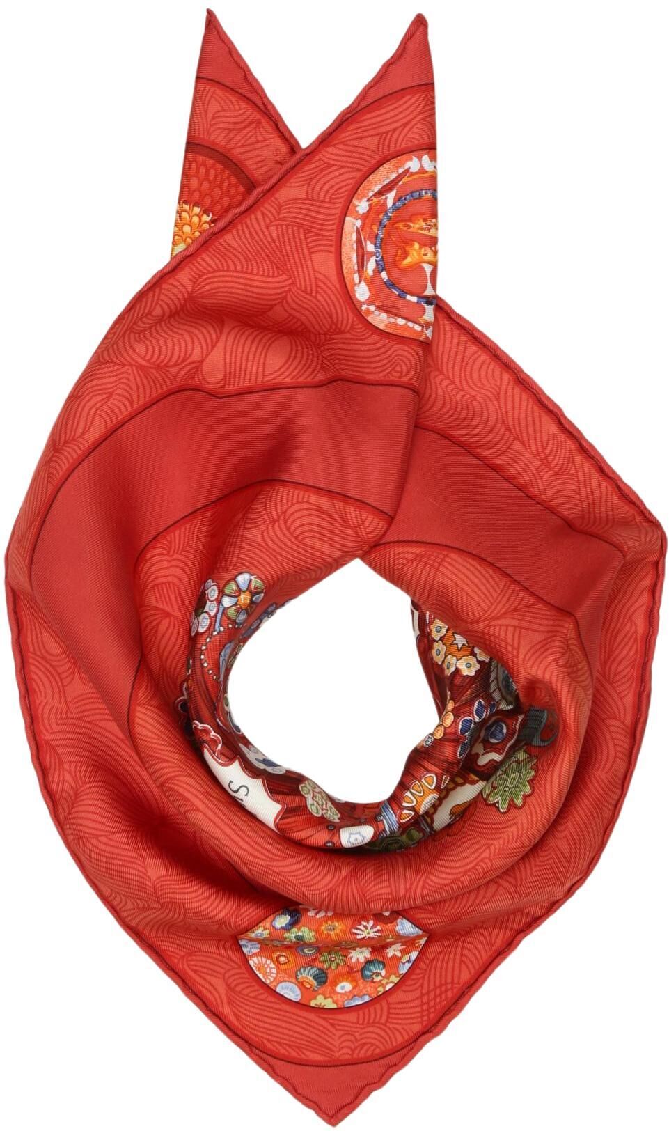 Hermès Damen Schal oder Tuch, Rot, Seide - Second Hand