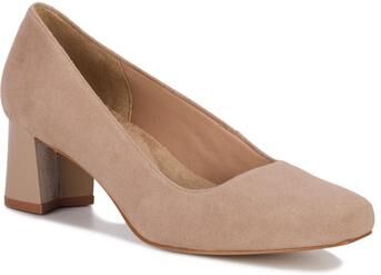Wide Width Women's Meredith Pump by Ros Hommerson in Taupe Kid Suede (Size 8 W)