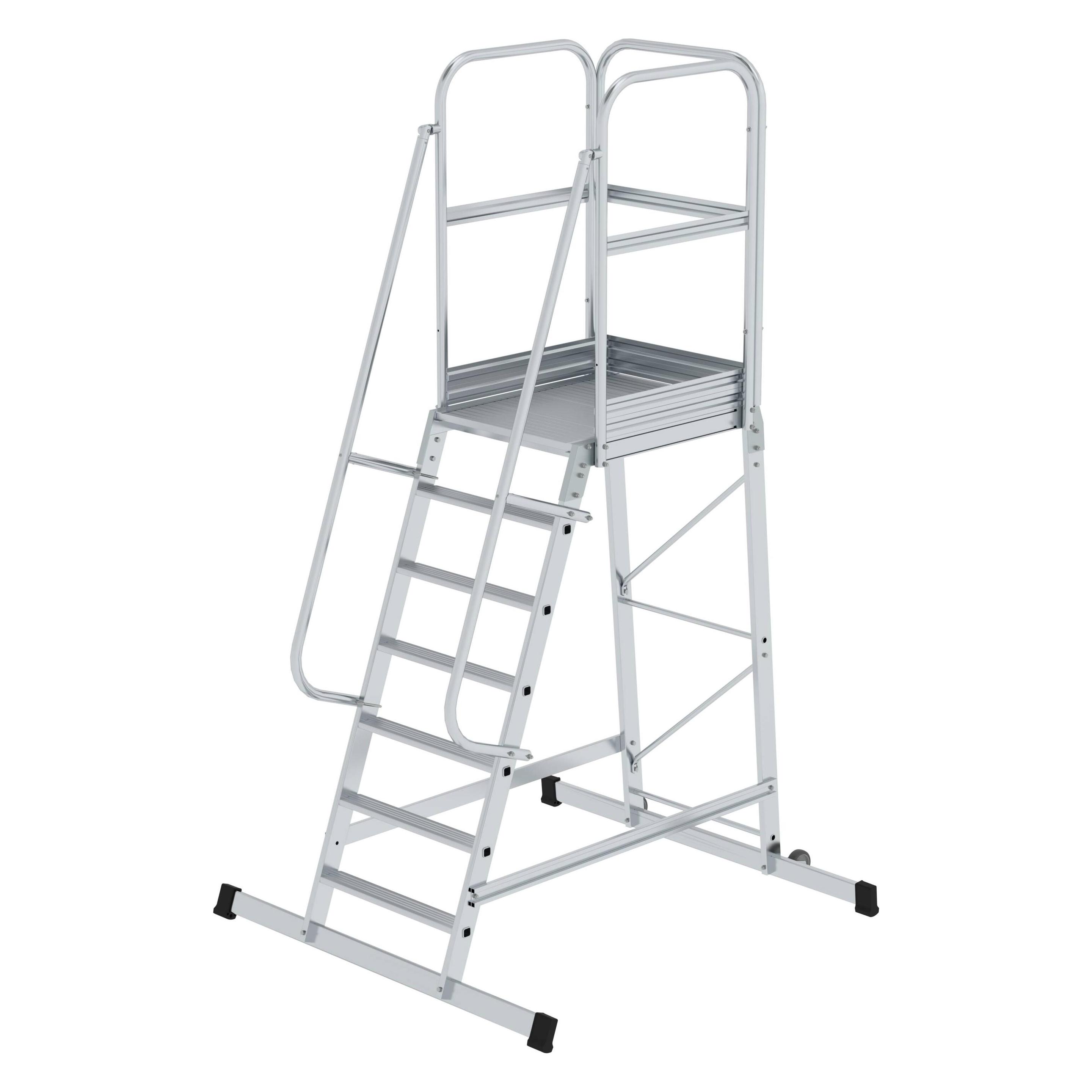 Munk Plattformleiter mit Rollen 7 Stufen (Plattformleiter, 365 cm) (303107)