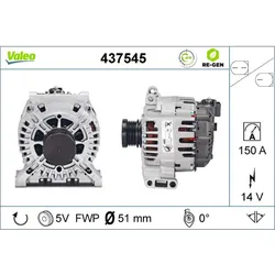 Generator VALEO 437545 für Mercedes-Benz A