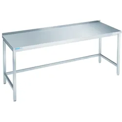 CHROMOnorm arbeıtstısch offen, mıt tıschplatte hınten auf  2000mm700mm900mm