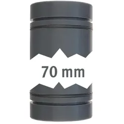 Lilie Rohr 40 mm beid. mit O-Ring 70mm und Außenringnut
