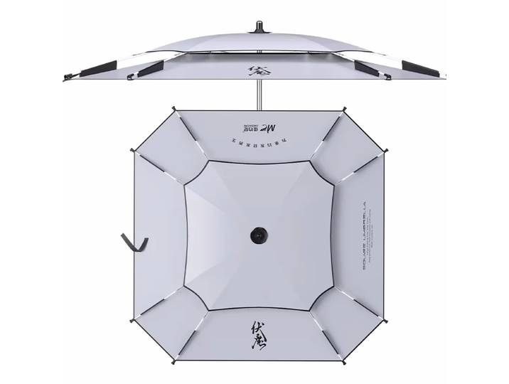 2.2-2.4M nouveau Parasol de pêche parapluie de pêche octogonal innovant tige en acier inoxydable plage grand Parasol parapluie d'arrière-cour