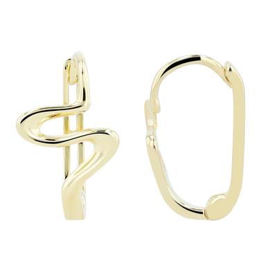 Klappcreolen ADELIA´S "Ohrringe – Klappcreole aus 925 Silber", Damen, Gr. Damen, Silber 925 (Sterlingsilber), gold, Ohrringe Klappcreolen, Perfekt zum Verschenken an besondere Menschen