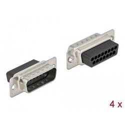 Delock - Crimp-Gehäuse - 15-poliger D-Sub Crimp-Stecker (Packung mit 4) 66709