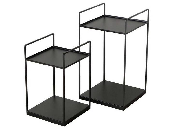BOLTZE GRUPPE Beistelltisch Schwarze Loft Kaffeetische COMO, 2er-Set (funktional)