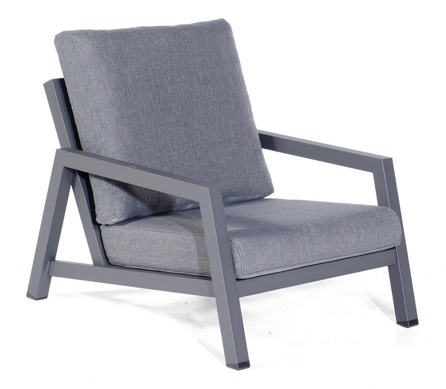 MUESING Lounge-Sessel Empire Alu/anthrazit inkl. Kissen SonnenPartner 16906027