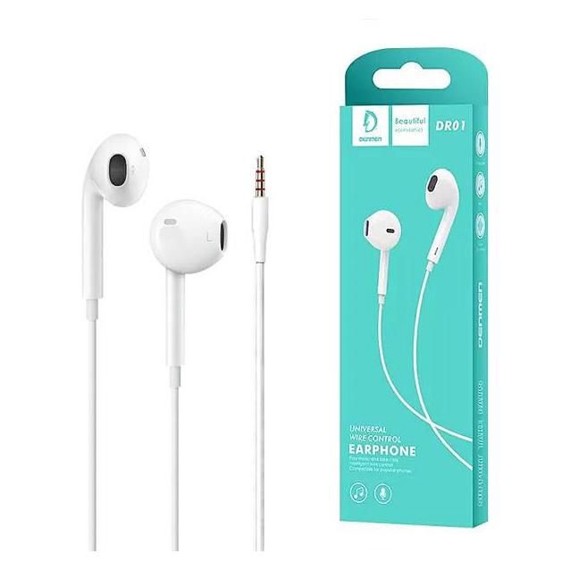 Denmen UNIVERSAL JACK 3,5 ZOLL WEISSE IN-EAR-KOPFHÖRER DR01 (ANC, Kabelgebunden) (35537638)
