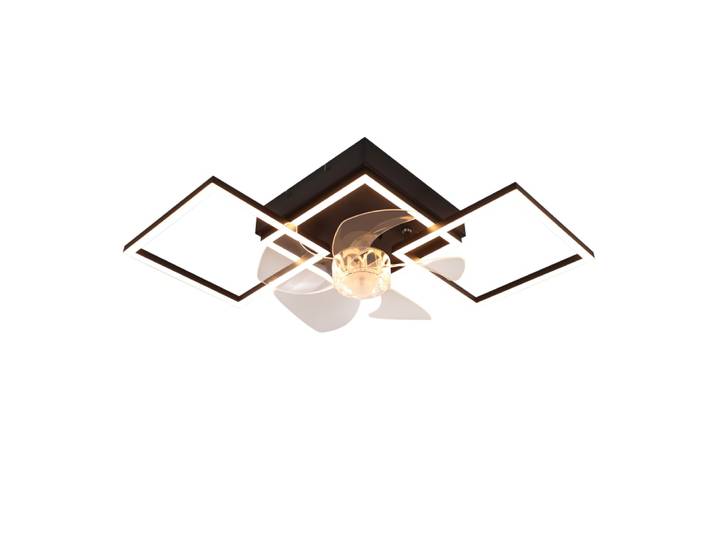 Ventilateur de plafond led en fer 68x31x14 cm noir 31w