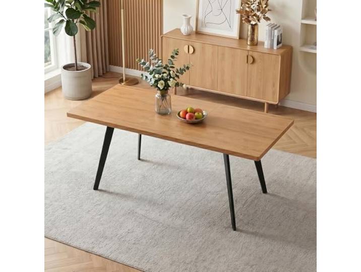 JIEXI Esstisch mit 6 Stühlen Set, 140-180CM, Esszimmer