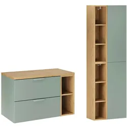 BADMÖBEL 80.6cm Oria 2er-Set Grün