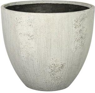 "Patio 11"" Concrete Small Pot, Antique White"