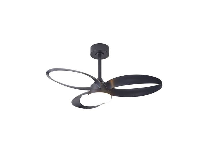Infinity LED-Deckenventilator, schwarz DC leise CCT - Mantra Mantra Iluminación - Wohnzimmer - Modern - Kunststoff