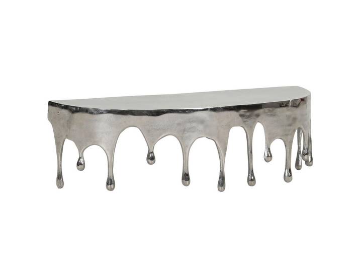 Ambia Home Wandregal, Silberfarben, Metall, 90x27x34 cm, Wohnzimmer, Regal, Wandregal