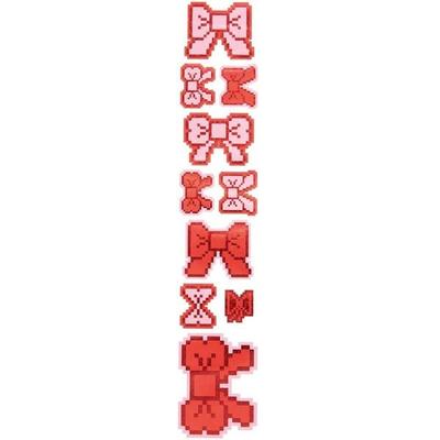Sticker Schleifen, Pixel,, 100 Stück