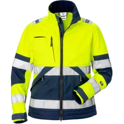 Damen Warnschutz Softshelljacke "4183 WYH" - XL - gelb/marine
