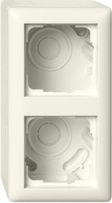 Gira Boîtier en saillie 2f + cadre Standard 55 blanc 106201 (106201)