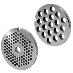 WOLFCUT Fleischwolfscheibensatz 3 mm + 8 mm Bohrung kompatibel mit allen gängigen Fleischwolf Marken Größe 7