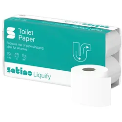 Wepa liquify Kleinrollen 2-lagig weiß Kleinpaket 8 Rollen 8 Rollen/Kleinpaket, 250 Blatt, wasserlöslich