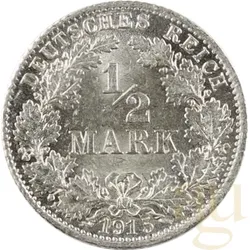 1/2 Mark Silbermünze Kaiserreich
