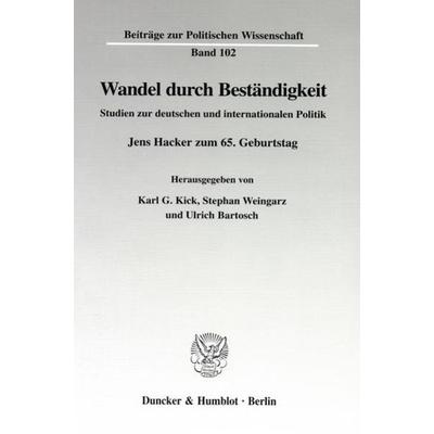 Wandel durch Beständigkeit., Taschenbuch von , Duncker & Humblot, 978-3-428-09385-4
