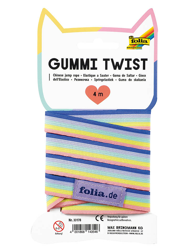 folia PAPER Gummi-Twist "Rainbow" - ab 5 Jahren - onesize