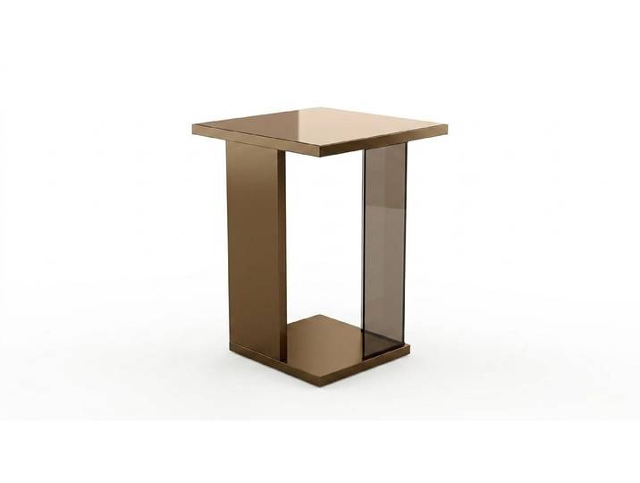 JVmoebel Beistelltisch Eleganter Beistelltisch Bronze Glas Design Moderner Luxus Tisch, Made in Europa