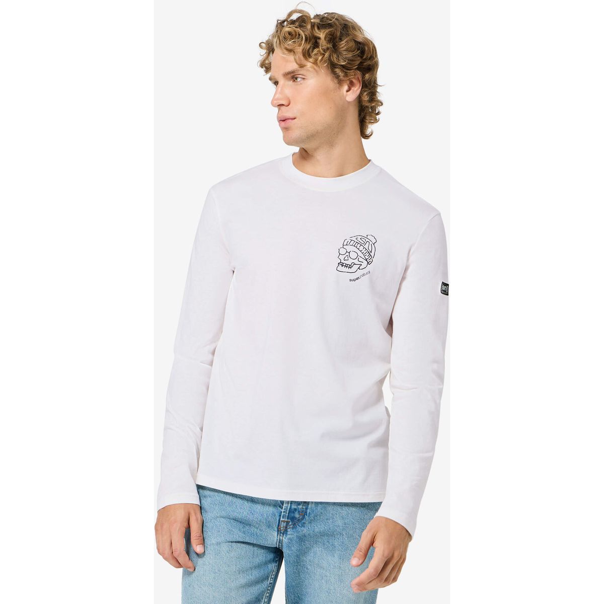 Super.Natural M Frosty BIO C LS white/blueberry (60J) M SNMS0200860JM