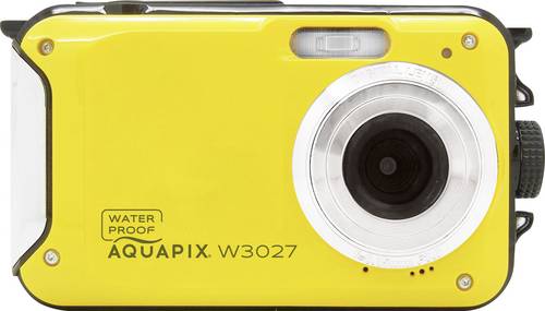 Easypix W3027-Y Wave Yellow Digitalkamera 30 Megapixel Gelb inkl. Akku, inkl. Tasche Bildstabilisierung, Full HD Video, mit eingebautem Blitz
