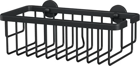 Tesa MOON BLACK Duschkorb matt für Dusche und Badewanne